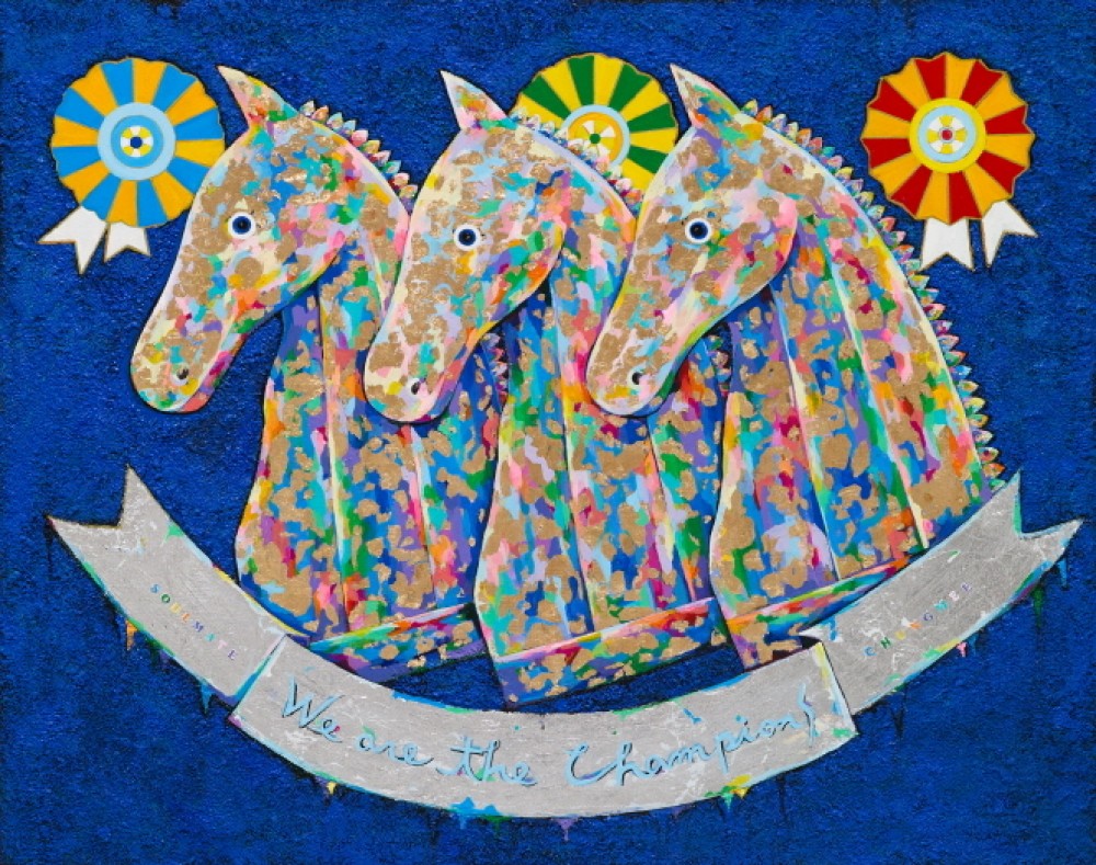 We are the champions_90.9x72.7cm_Mixed media_2022