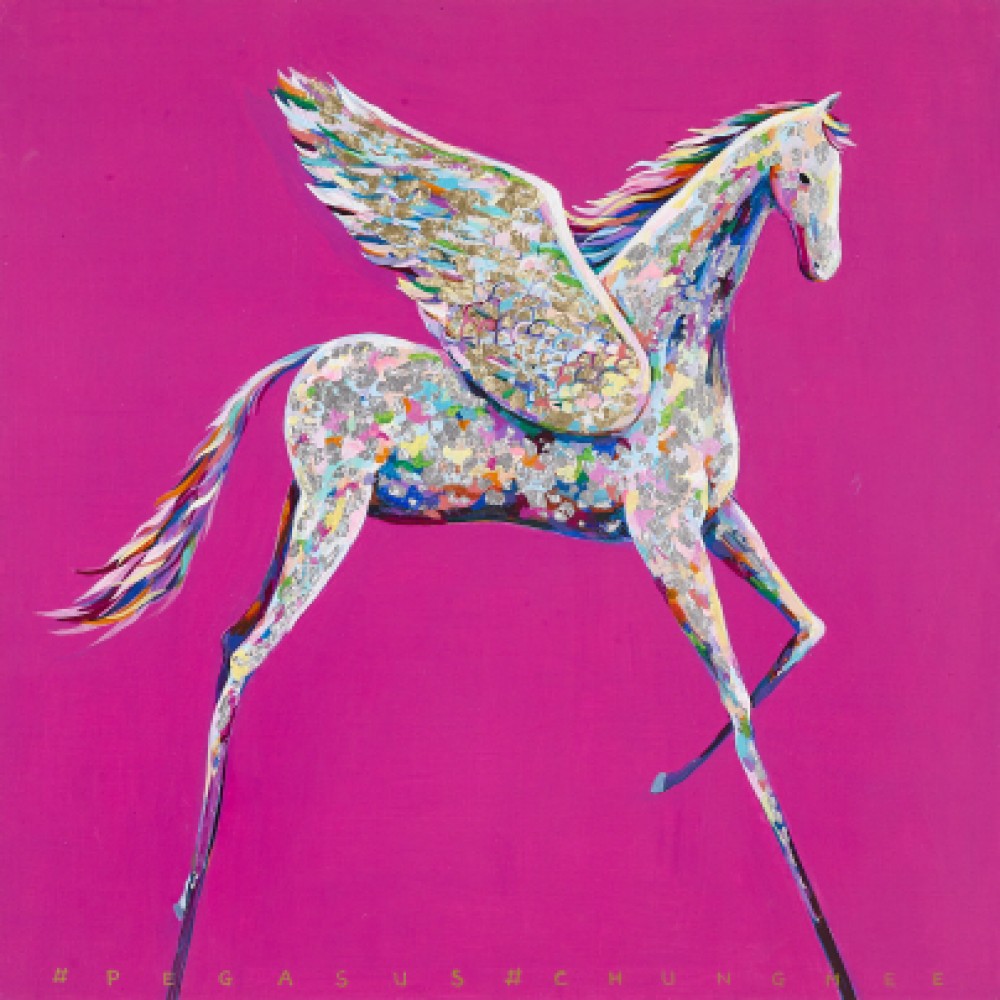 Pegasus_72.7x72.7cm_Mixed media_2023