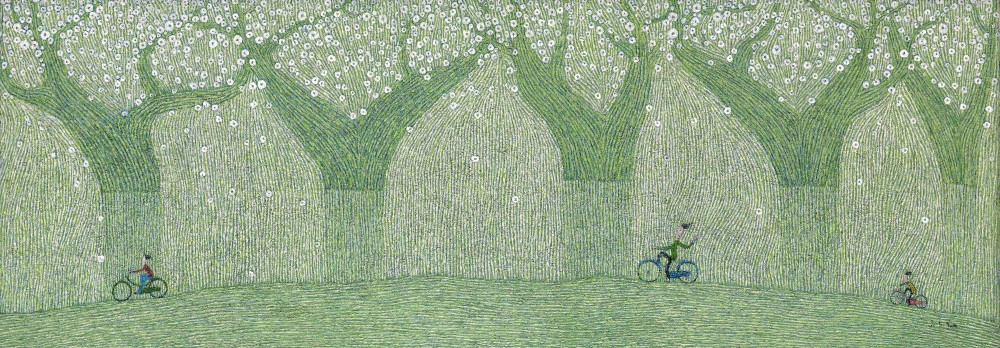 Going on a bike 2_220×70cm_캔버스에 유채_2017